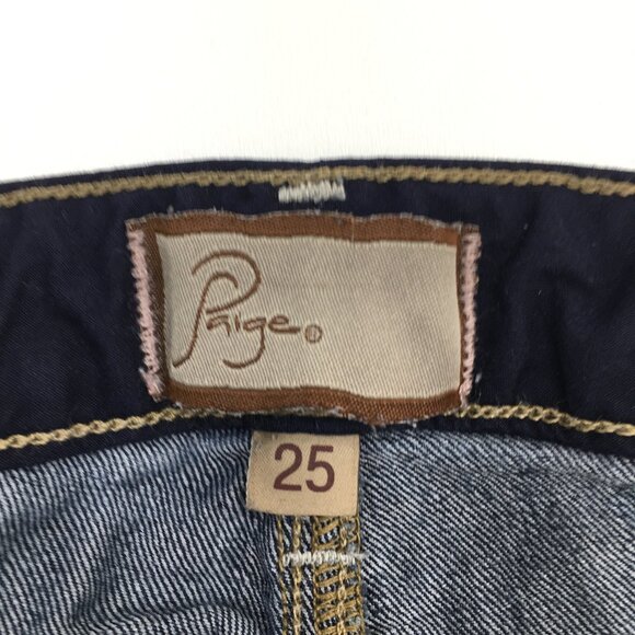 PAIGE Premium Denim Medium/Dark Wash PEG 5 Pocket Skinny Jeans - Picture 2 of 15